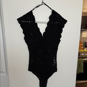 Black Lace Bodysuit Never Worn